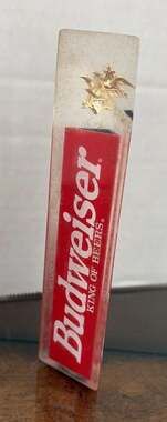 Vintage Budweiser Beer Tap Handle Acrylic, King of Beers - Bar Tap